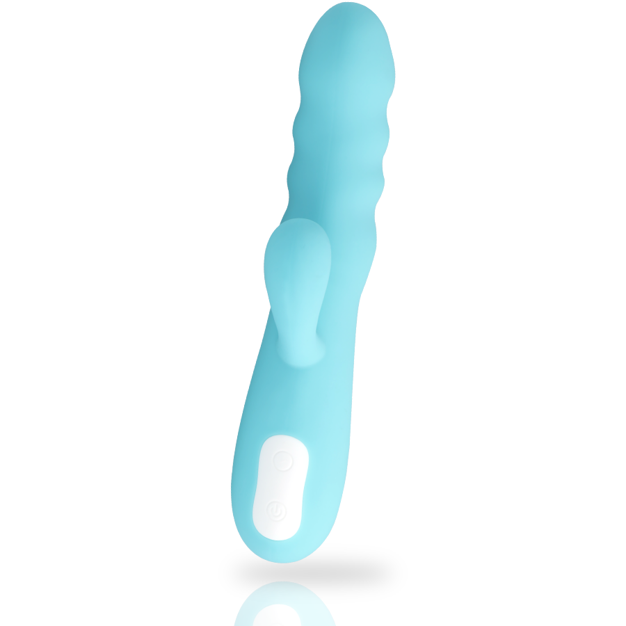 Vibratore Rabbit Punto G e Clitoride MIA Eiffel — Blu Turchese