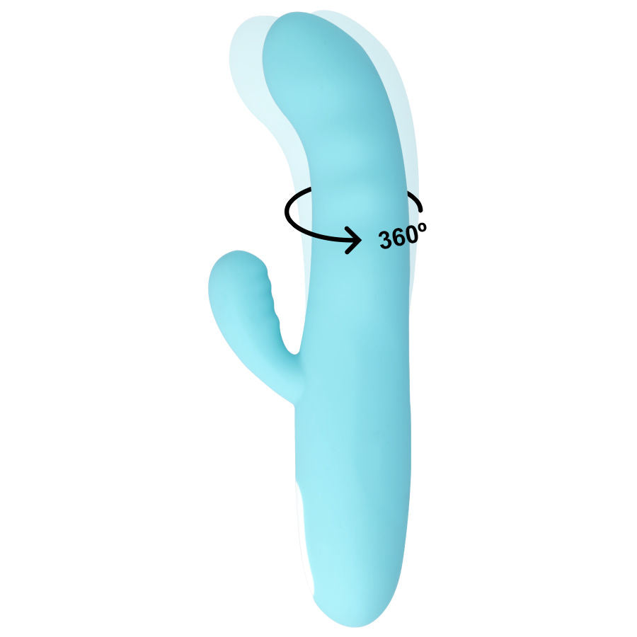 Vibratore Rabbit Punto G e Clitoride MIA Eiffel — Blu Turchese