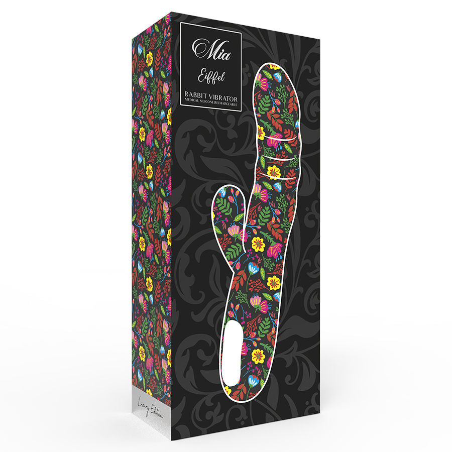 Vibratore Rabbit Punto G e Clitoride MIA Eiffel — Blu Turchese