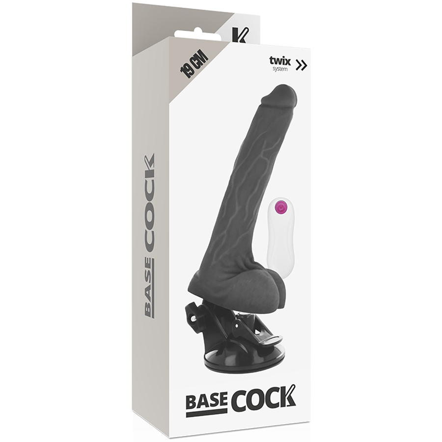 Dildo Realistico Vibrante con Telecomando Basecock — 19 cm