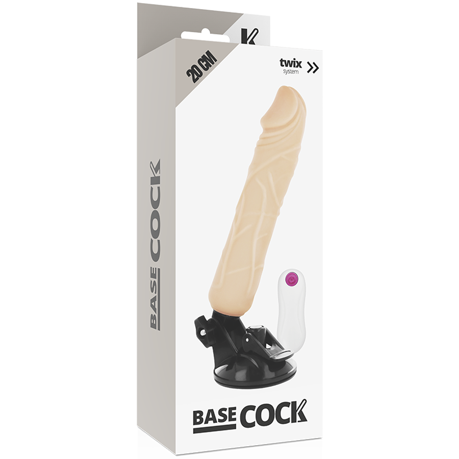 Dildo Realistico Vibrante con Telecomando Basecock — 20 cm