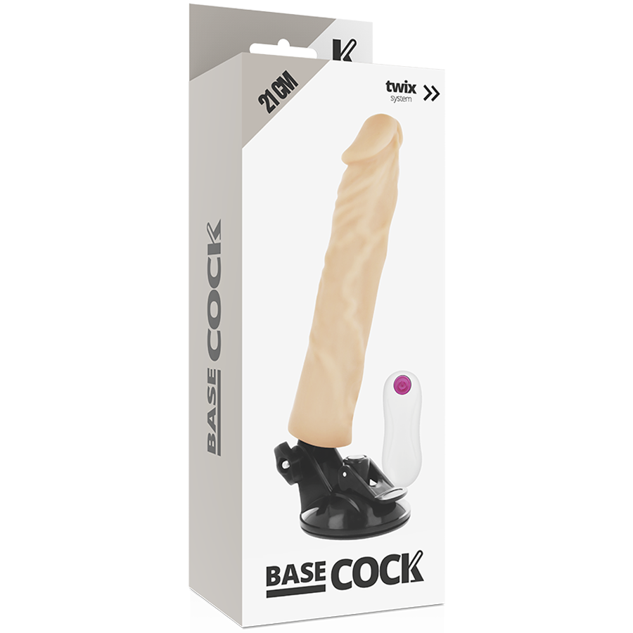 Dildo Realistico Vibrante con Telecomando Basecock — 21 cm