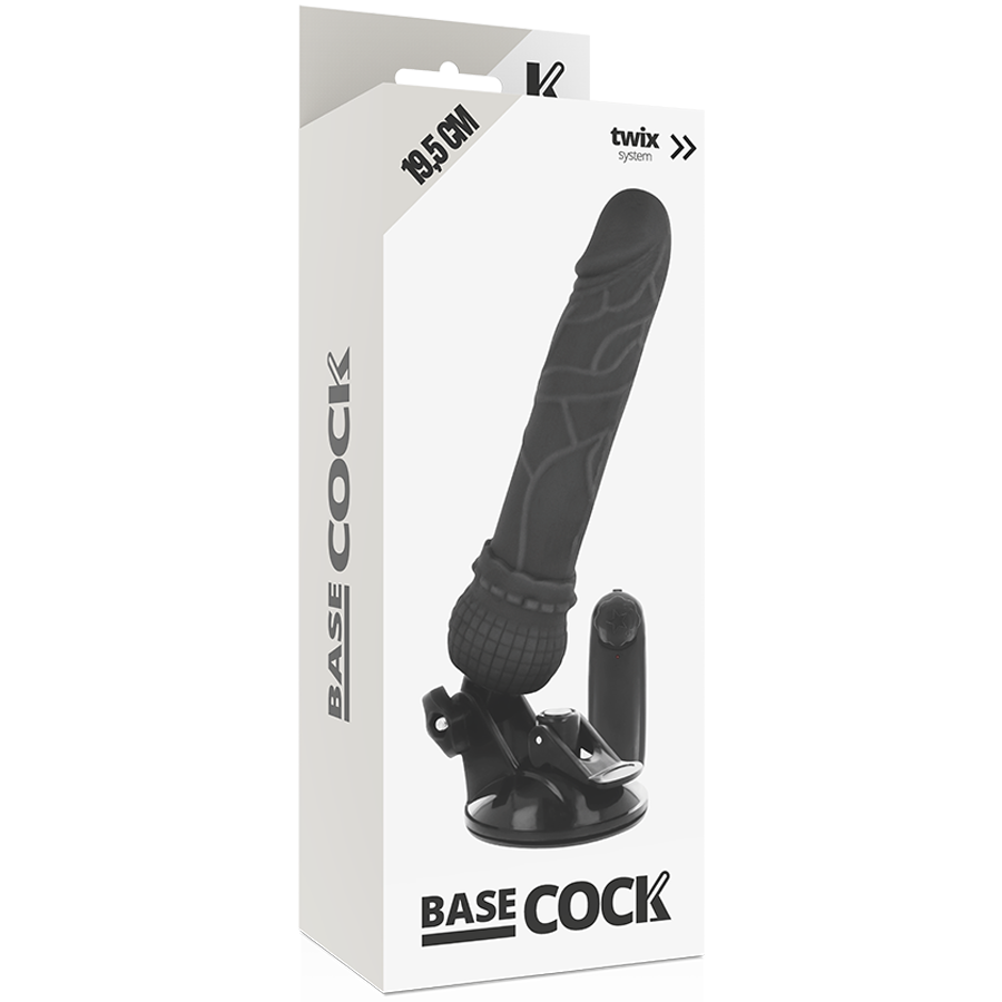 Dildo Realistico Vibrante con Telecomando Basecock — 19.5 cm