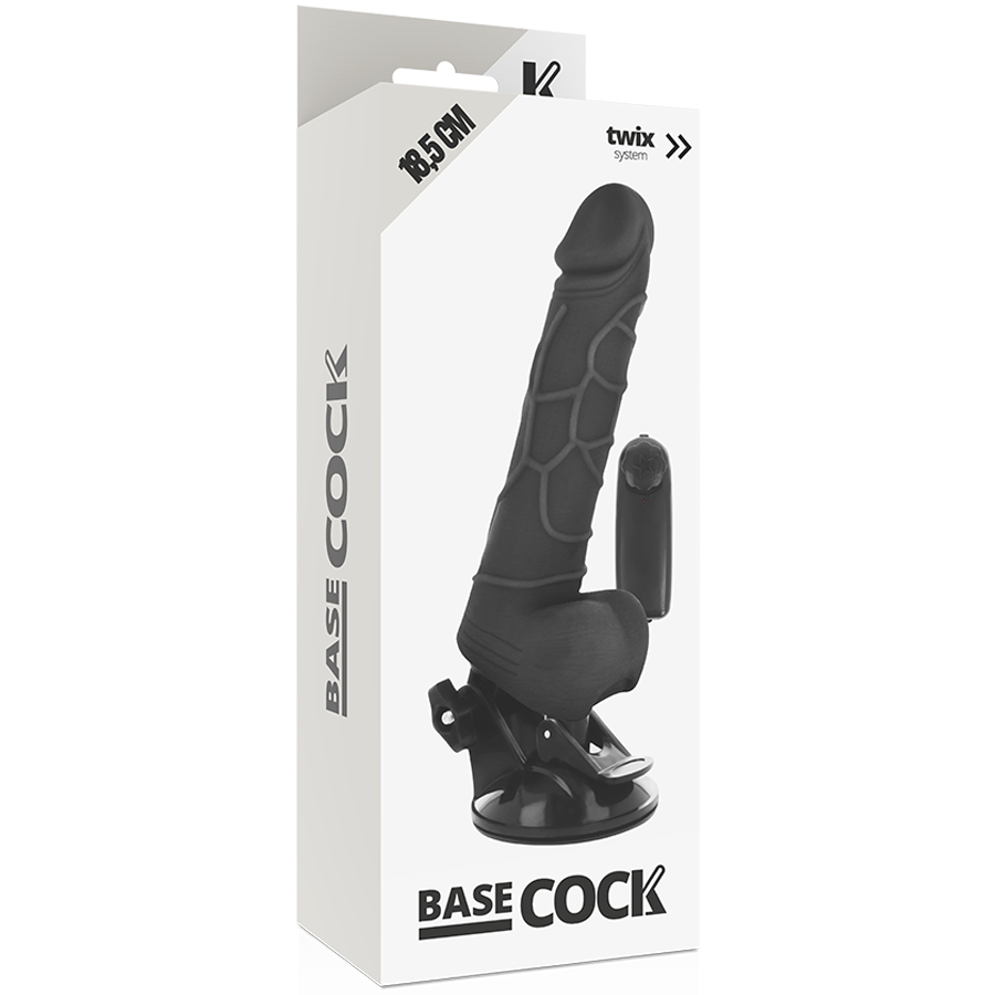 Dildo Realistico Vibrante con Telecomando Basecock — 18.5 cm