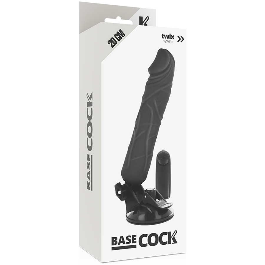 Dildo Realistico Vibrante con Telecomando Basecock — 20 cm