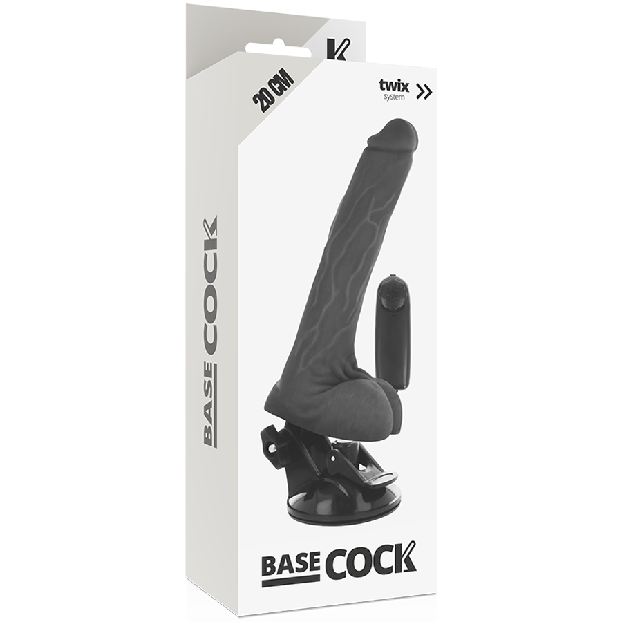 Dildo Realistico Vibrante con Telecomando Basecock — 20 cm