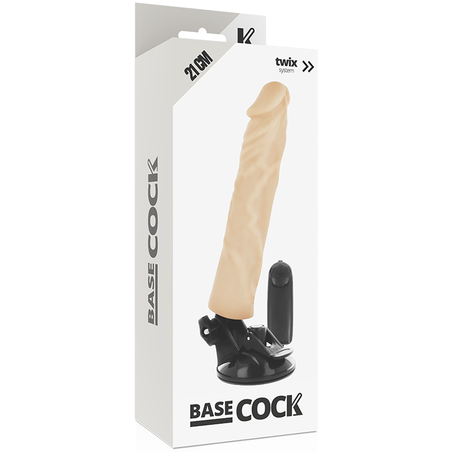 Dildo Realistico Vibrante con Telecomando Basecock — 21 cm