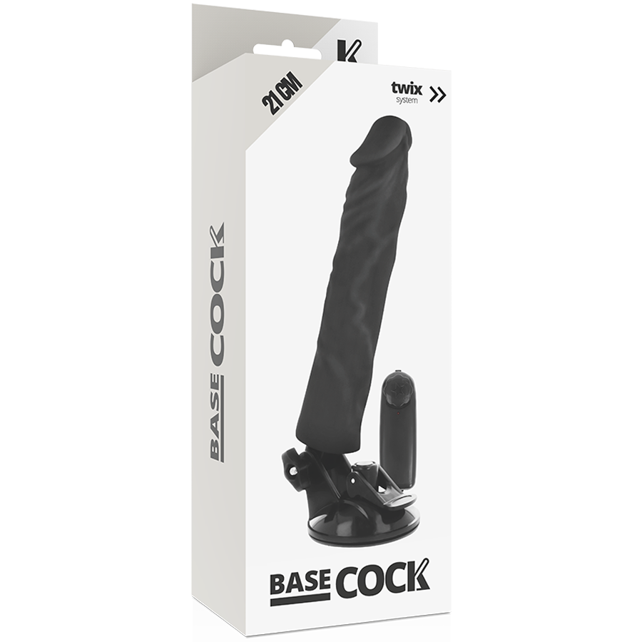 Dildo Realistico Vibrante con Telecomando Basecock — 21 cm