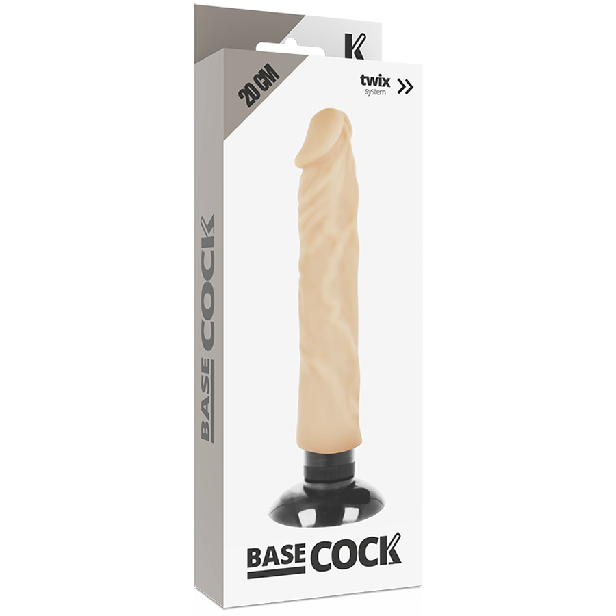 Dildo Realistico Vibrante Basecock 2-in-1 — 20 cm