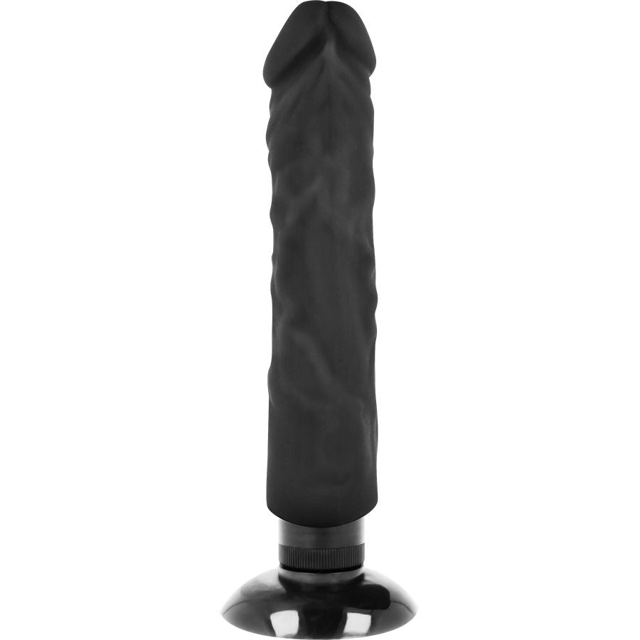 Dildo Realistico Vibrante Basecock 2-in-1 — Nero 20 cm