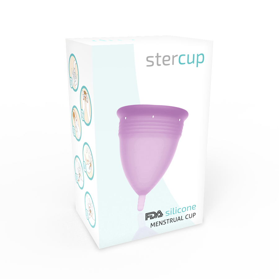 Coppetta Mestruale in Silicone Stercup — Taglia L, Lilla