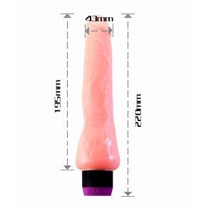 Dildo Realistico Vibrante Baile — Vinile Morbido, 19 cm