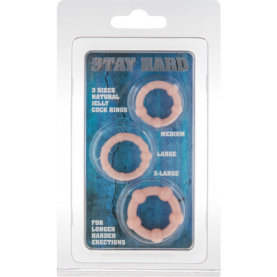 Kit Anelli Fallici per Erezione Seven Creations Stay Hard — 3 Pezzi