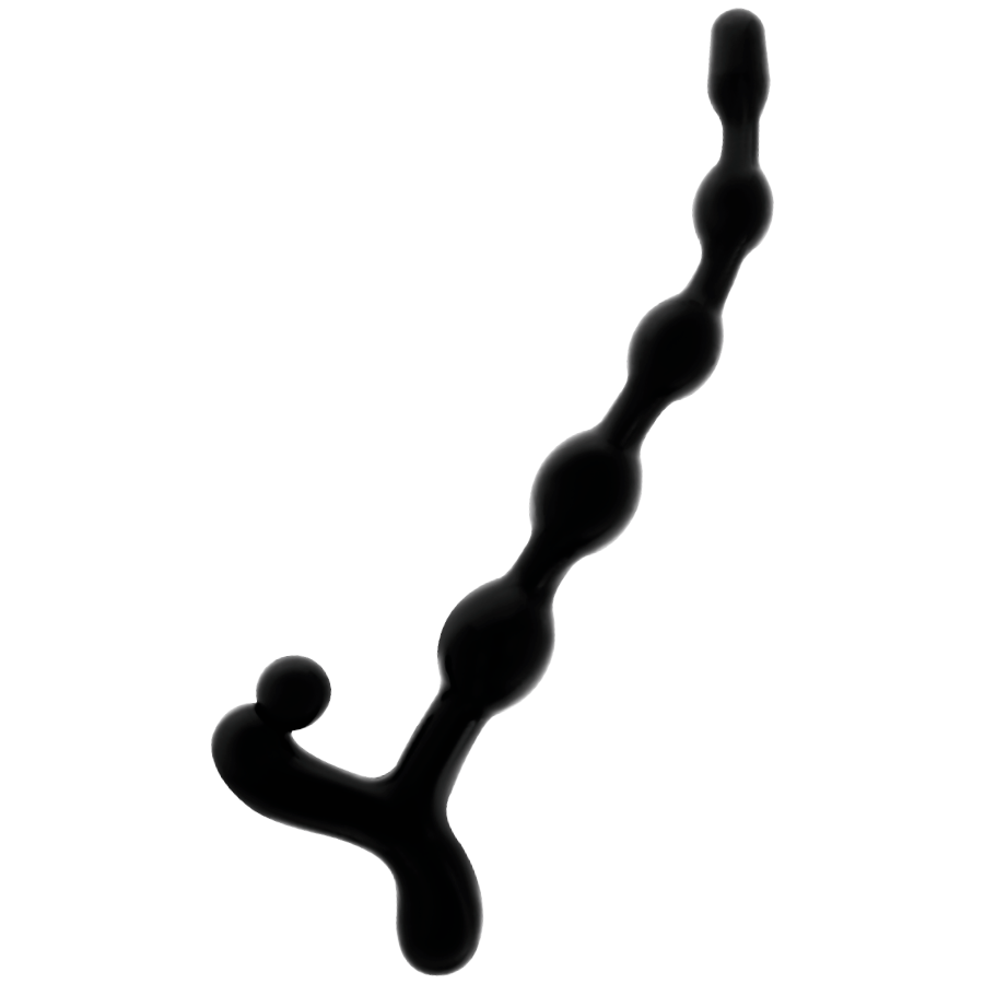 Plug Anale a Sfere Addicted Toys — 5 Palline, 22 cm, Nero
