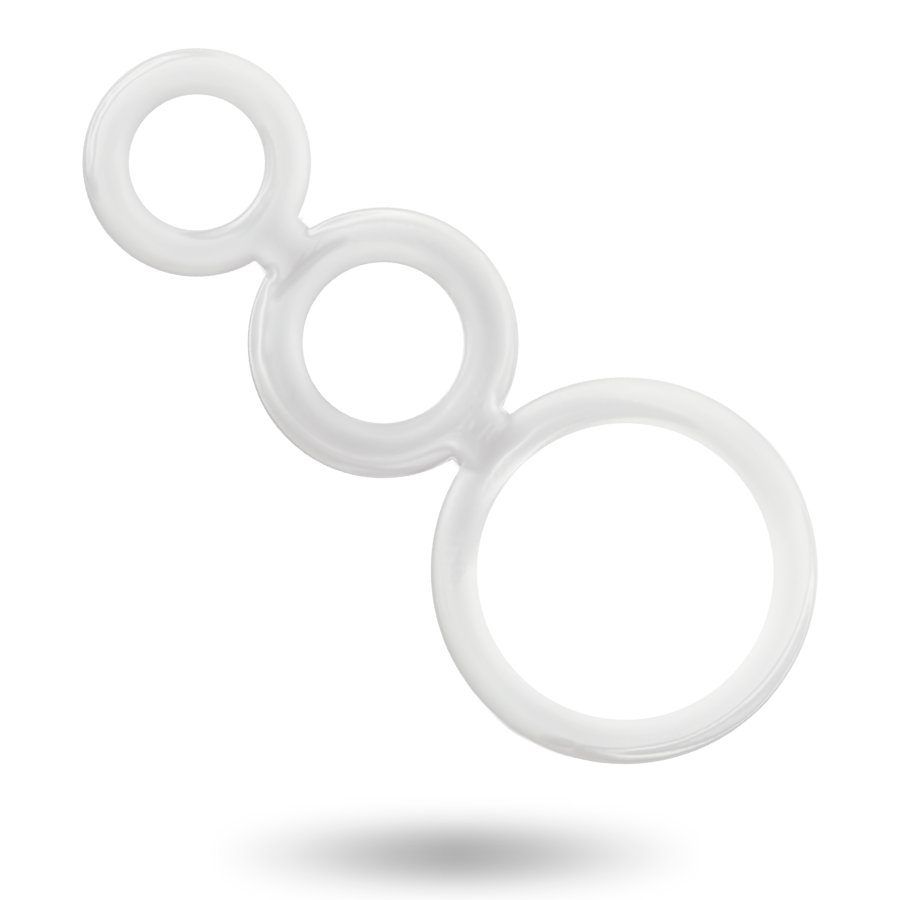 Set Anelli Fallici Addicted Toys — Trasparente, 3 Misure