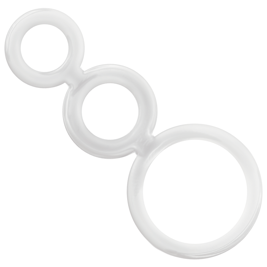 Set Anelli Fallici Addicted Toys — Trasparente, 3 Misure
