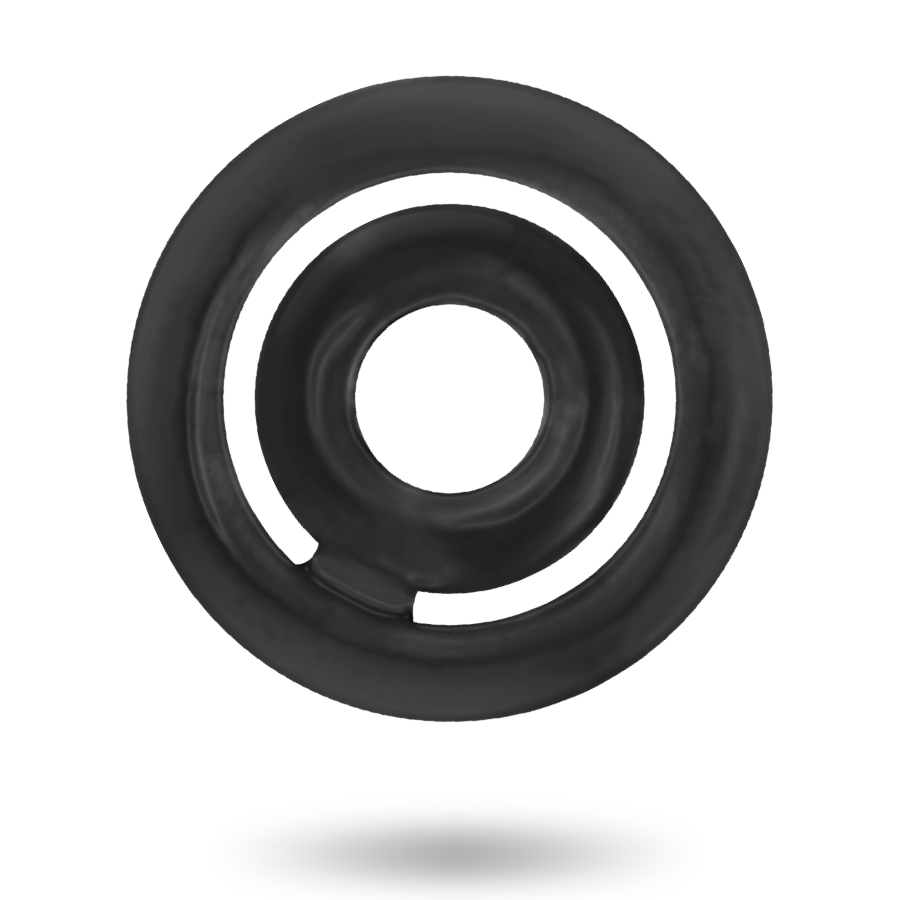Anello Fallico Addicted Toys Potenz-C — Silicone, Nero