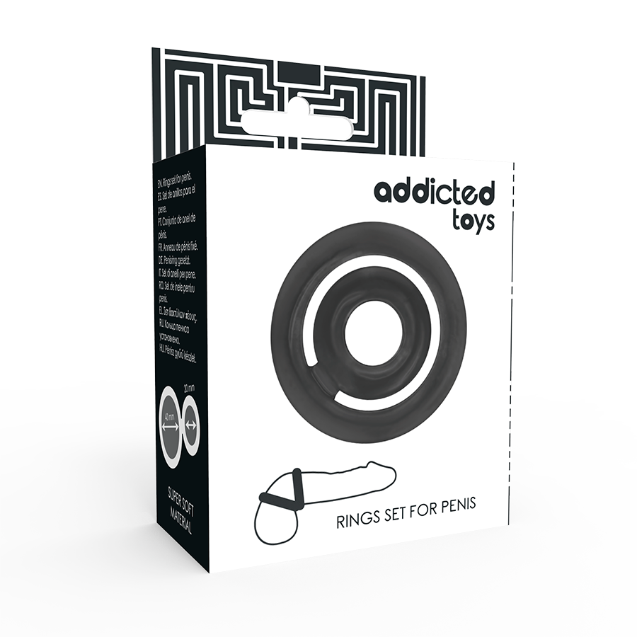Anello Fallico Addicted Toys Potenz-C — Silicone, Nero