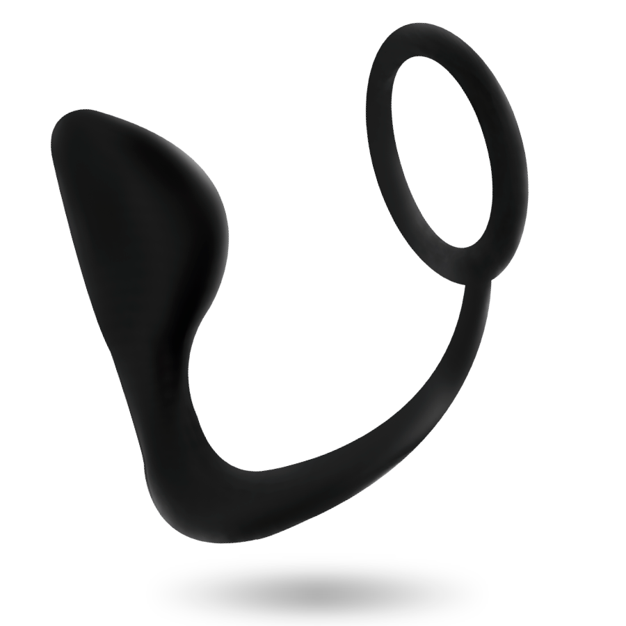 Plug Anale con Anello Fallico Addicted Toys — TPR Nero
