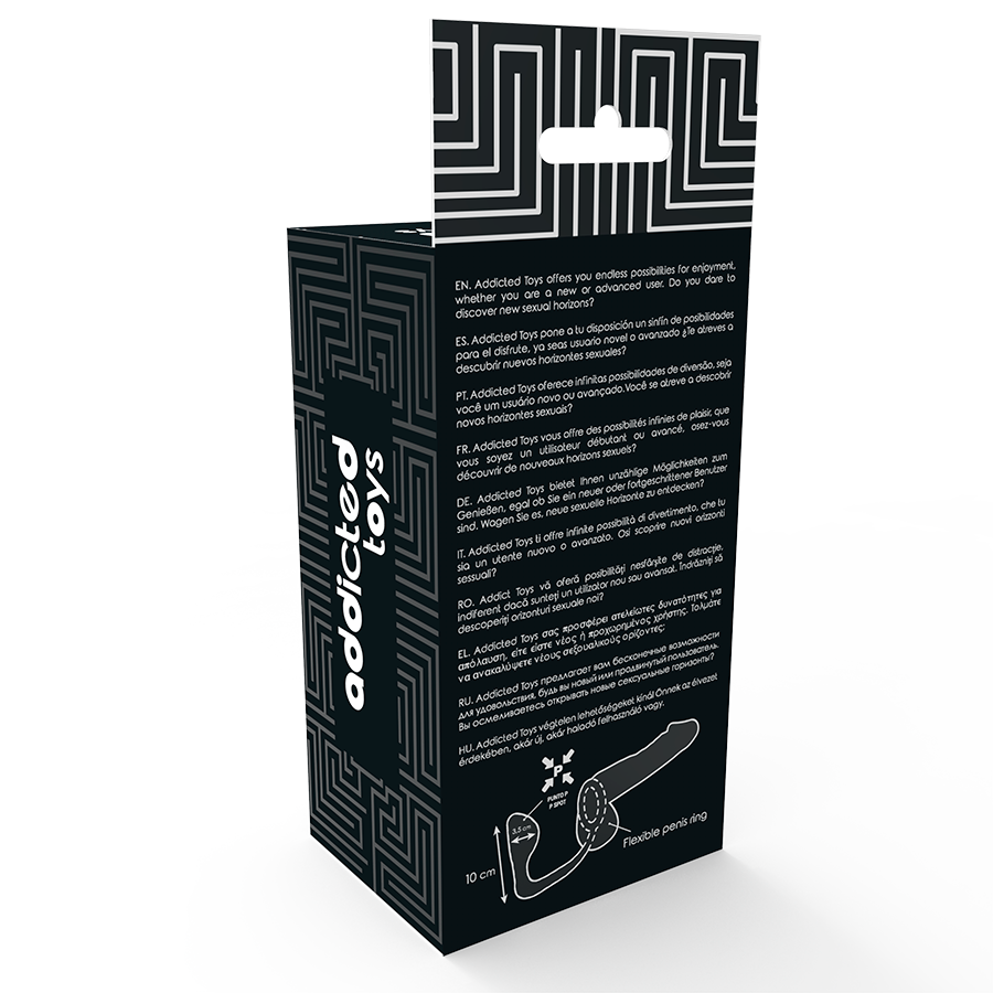 Plug Anale con Anello Fallico Addicted Toys — TPR Nero