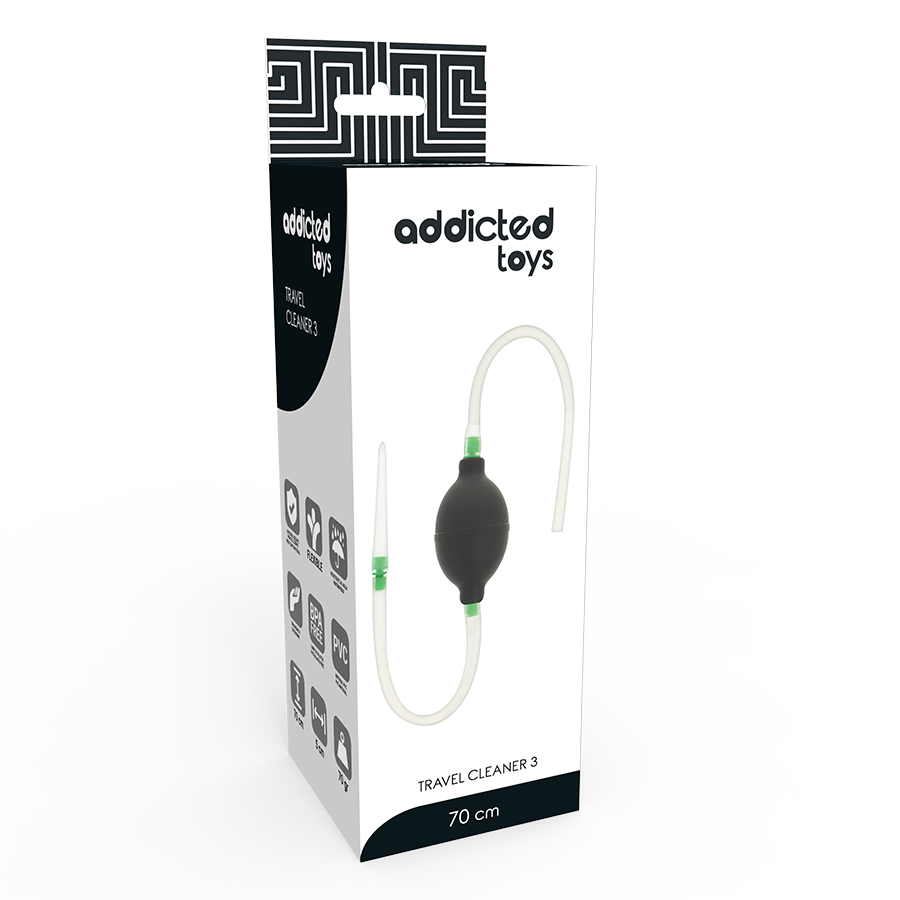 Set Clistere Anale Addicted Toys — TPR Ipoallergenico, Nero