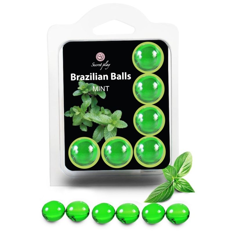Palline Brasiliane Lubrificanti Secretplay — Aroma Menta, 6 pz