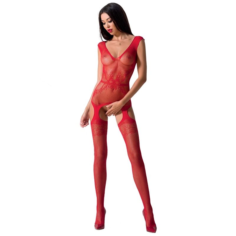 Body a Rete Erotico Passion BS062 — Apertura Cavallo, Rosso