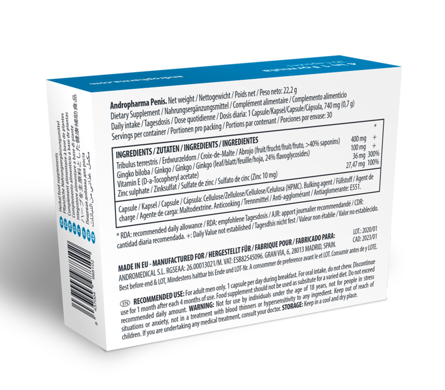 Integratore Ingrandimento Pene Andro Medical Andropharma Penis