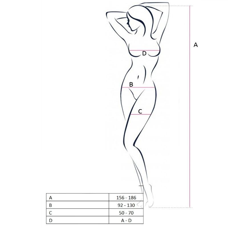 Bodystocking Erotico Passion BS047 — Rosso, Taglia Unica