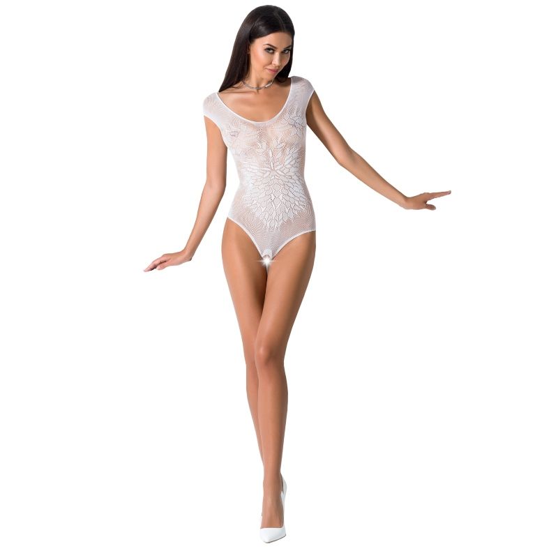 Body Erotico a Rete Passion BS064 — Pizzo, Bianco, Taglia Unica