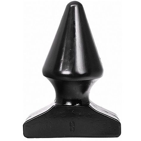 Plug Anale Conico All Black — 17 cm