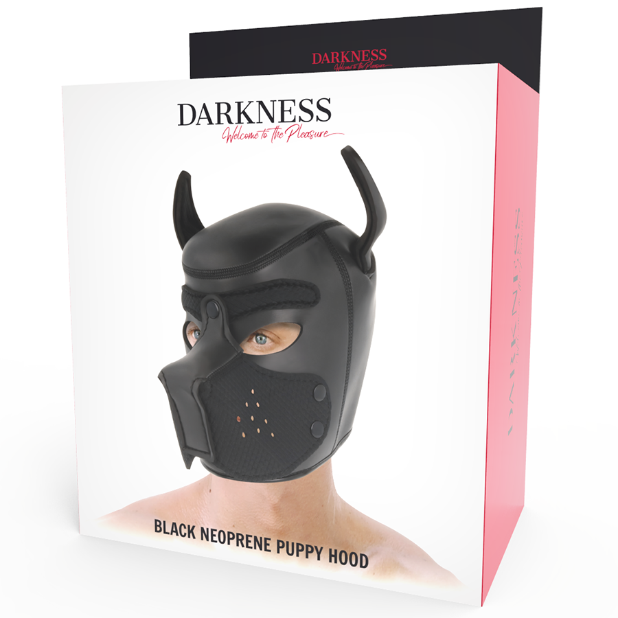 Maschera Petplay BDSM Darkness — Neoprene con Muserola, Taglia L