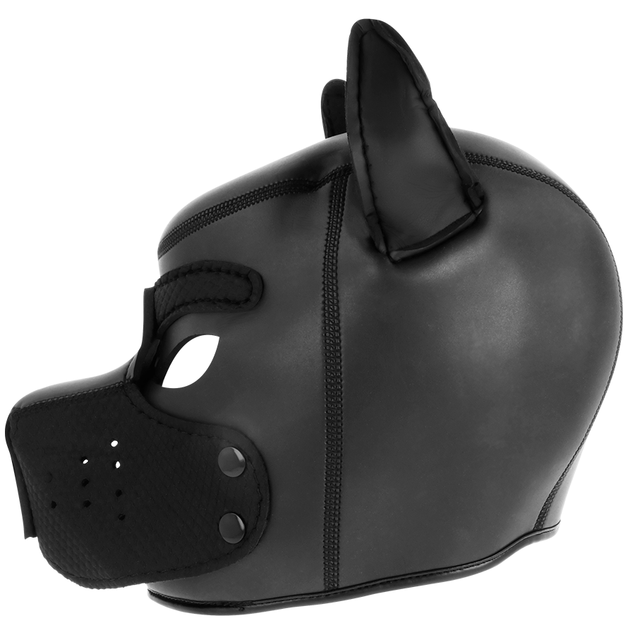 Maschera Petplay BDSM Darkness — Neoprene con Muserola, Taglia L