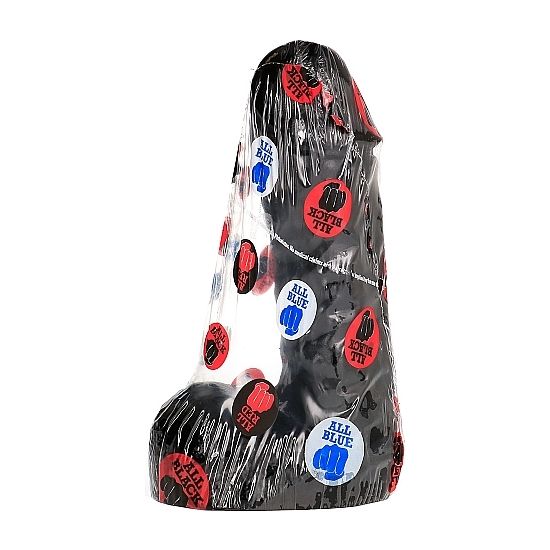 Dildo Realistico Flessibile All Black Dong — 19 cm