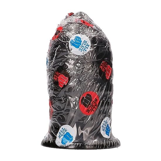 Plug Anale a Coste All Black — 16 cm
