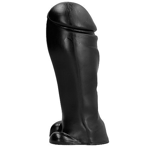 Dildo Realistico All Black Punta Larga — 22 cm