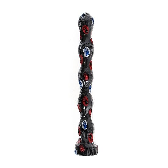 Plug Anale a Sfere All Black — PVC, 42 cm
