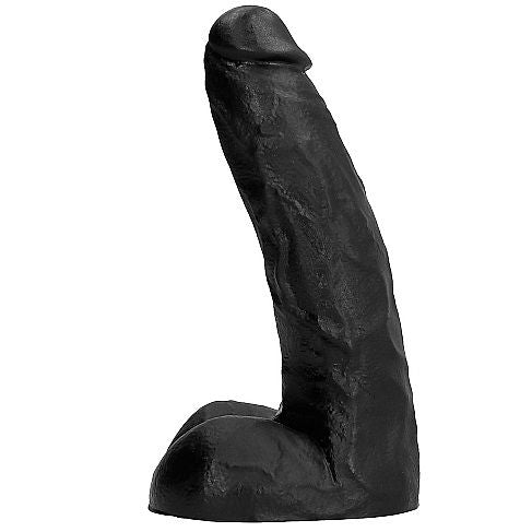 Dildo Realistico All Black Dong — PVC Flessibile, 22 cm