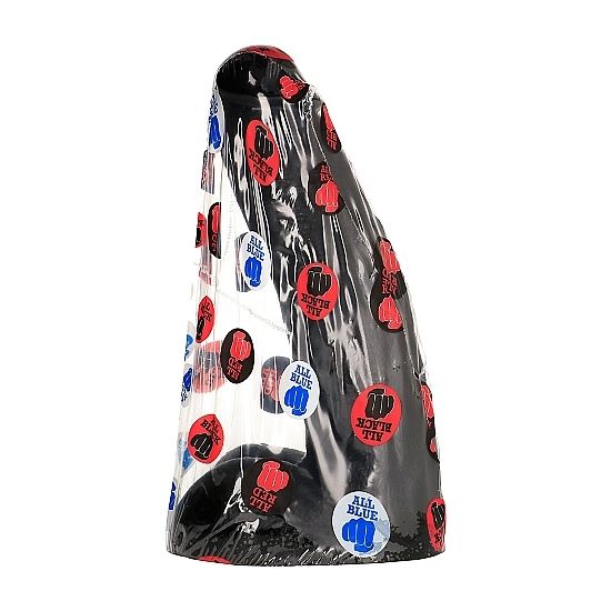 Dildo Realistico All Black Dong — PVC Flessibile, 22 cm