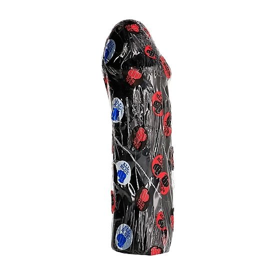 Dildo Realistico All Black Dong — Senza Testicoli, 28 cm