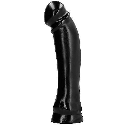 Dildo Realistico All Black Dong — PVC, 33 cm