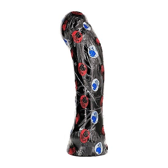 Dildo Realistico All Black Dong — PVC, 33 cm