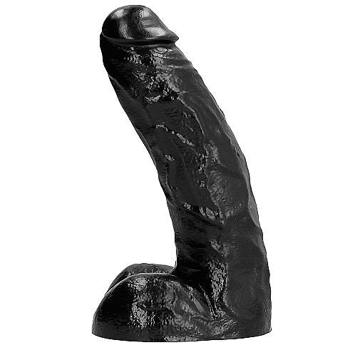 Dildo Realistico All Black Dong — PVC, 25,5 cm
