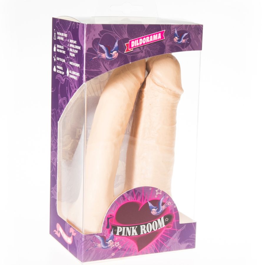 Doppio Dildo Realistico Pink Room Arthus — 17 cm / 15,5 cm