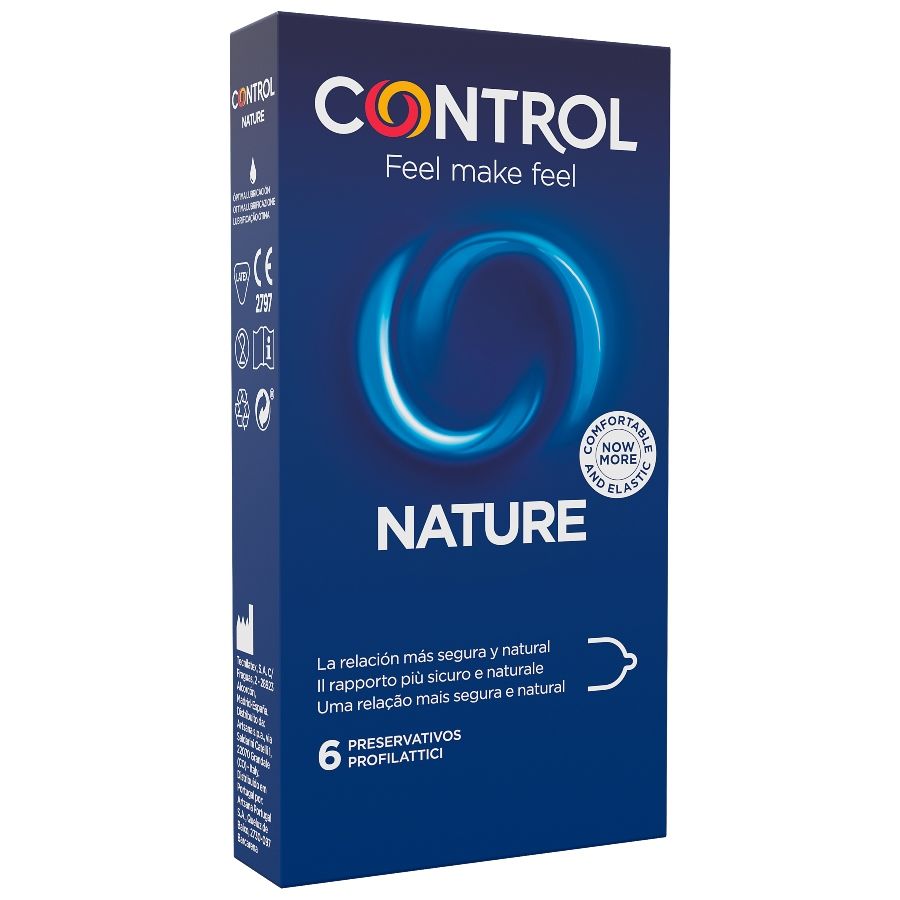 Preservativi in Lattice Control Adapta Nature — 6 Unità, 54 mm
