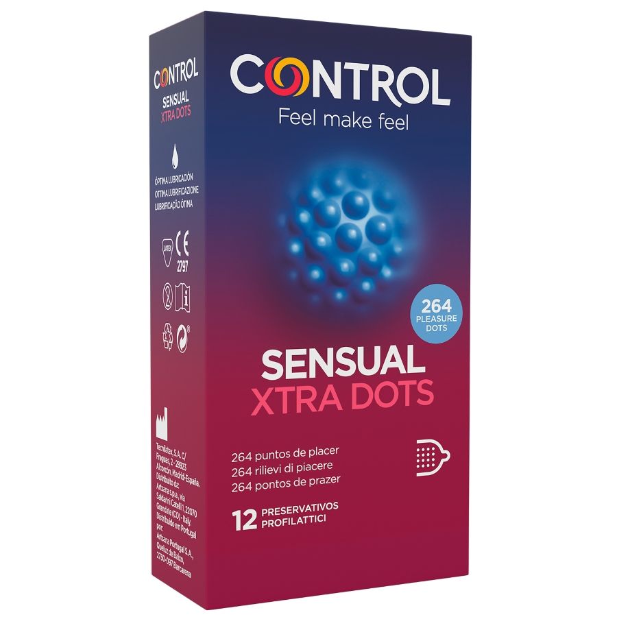 Preservativi Stimolanti Control Xtra Dot — 12 Pezzi