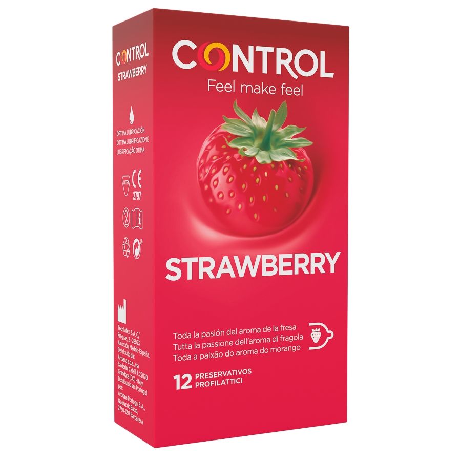 Preservativi Aromatizzati Control Adatta Fragola — 12 Pezzi