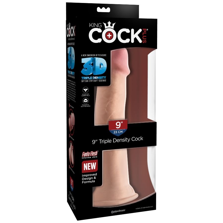 Dildo Realistico Tripla Densità King Cock Plus — 23 cm
