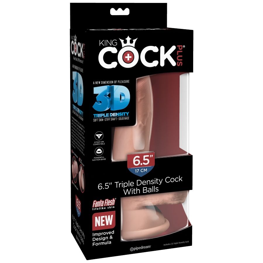 Dildo Realistico Tripla Densità King Cock Plus — 14 cm