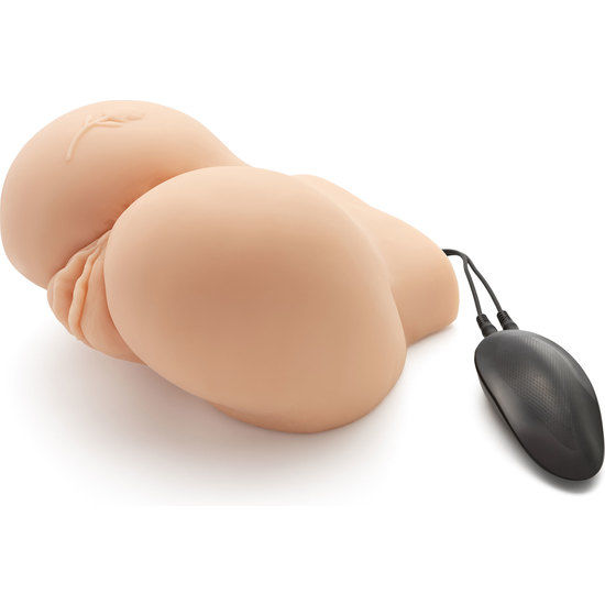 Masturbatore Realistico Vibrante ACT Big Ass — Doppio Orifizio TPR